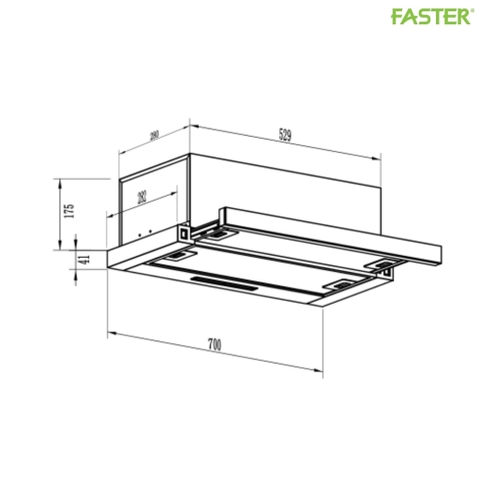 Máy hút mùi Faster SYP 7222B PRO