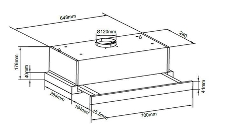 Máy hút mùi âm tủ Canzy CZ H1170AT
