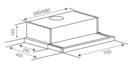 Máy hút mùi âm tủ Canzy CZ H1570AT