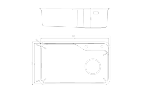 CHẬU RỬA BÁT 1 HỐ NOBINOX NOVA A182