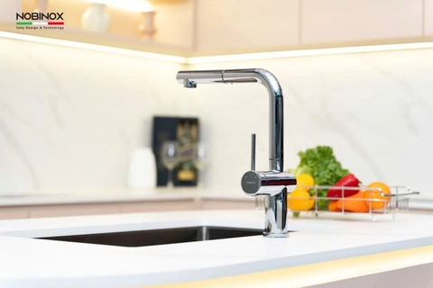 VÒI RỬA BÁT DÂY RÚT NOBINOX BIANCO NX601