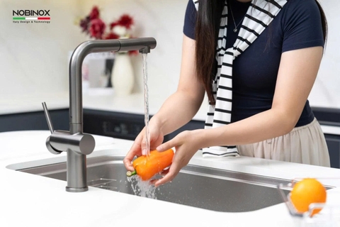 VÒI RỬA BÁT DÂY RÚT NOBINOX BIANCO NX603