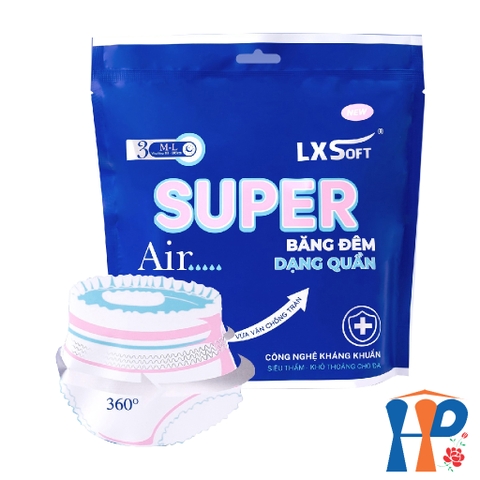 Tã quần LXSoft Super Air Cottony Diaper Pants 3M (mặt bông cotton, hạt polyme siêu thấm, lỏi treo thoáng khí) Hani Peni