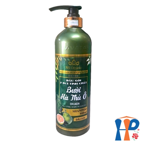 Dầu gội Bưởi & Hà Thủ Ô NS Organic Grapefruit Collagen 2 in 1 Shampoo 800ml