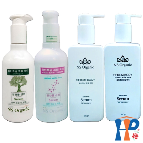 Kem dưỡng thể trắng da NS Organic Cream Body Collagen SPF35+ PA++++ 300ml