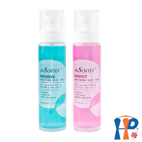 Nước hoa hồng Drsoftly Skin Toner 200ml (Perfect Whitening & Intensive Purifying)