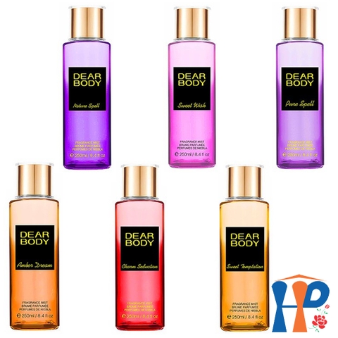 Xịt Thơm Nữ Dear Body Fragrance Mist 250ml (for woman, lưu hương từ 3 - 5 giờ)