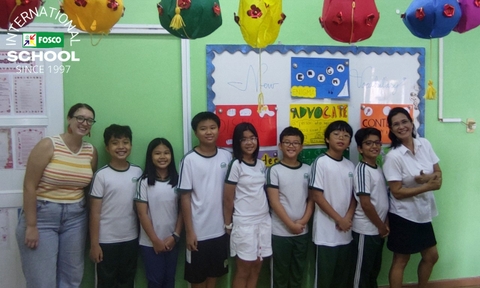 Grade 5 received a very special visit this morning from their former grade 3 teacher, Ms. Chantal