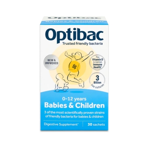 Men Vi Sinh Dạng Bột Baby & Children Optibac Probiotics, Nội Địa Anh 30 Gói (0-12Y)