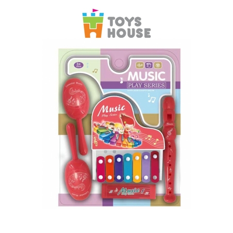 Đồ Chơi Đàn Gõ Xylophone Kèm Sáo, Lục Lạc Cho Bé Toys House 682-9