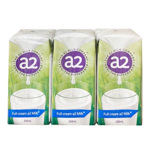 Sữa Tươi Nước A2 Milk Full Cream (6 Hộp X 200Ml)