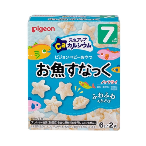 Bánh Ăn Dặm Pigeon Nhật Vị Cá Mòi, 12G (7M+)