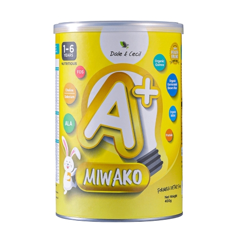 Sữa Bột Thực Vật Hữu Cơ Miwako A+ Vị Vani, Hộp 400G