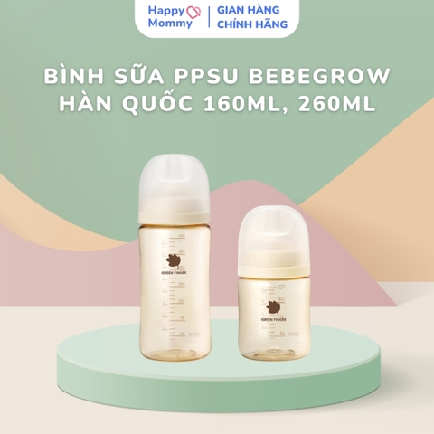 Bình sữa PPSU Bebegrow Hàn Quốc 160ml, 260ml