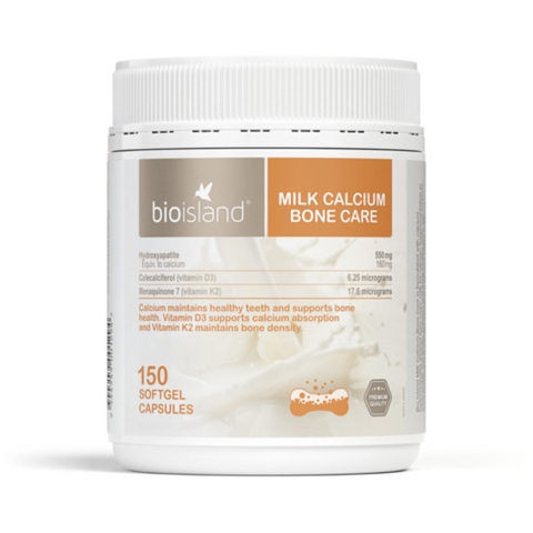 Viên Bổ Sung Canxi, Vitamin D3 & K2 Bio Island Milk Calcium Bone Care, 150 Viên