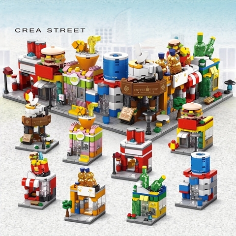Bộ lắp ráp Lego mô phỏng cửa hàng Lelebrother Crea Street cho trẻ trên 6 tuổi