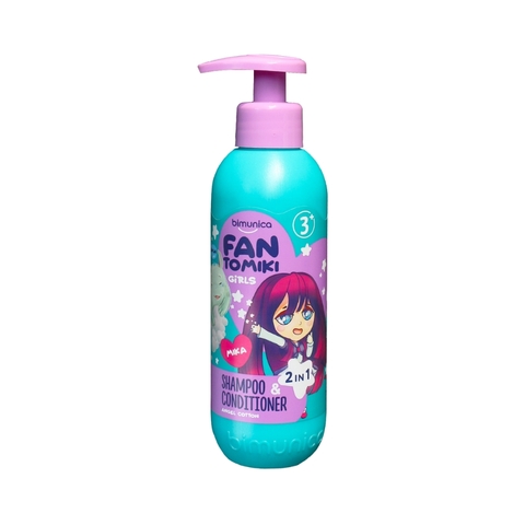 Dầu Gội Xả Bimunica Fan Tomiki Nga Cho Bé Gái 250ml (3Y+)