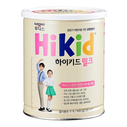 Sữa Bột Hikid Hàn Quốc Vị Vani Phát Triển Chiều Cao 600G (3Y+)