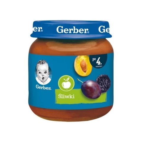 Mận Đen Nghiền Gerber Ba Lan, 125G (4M+)