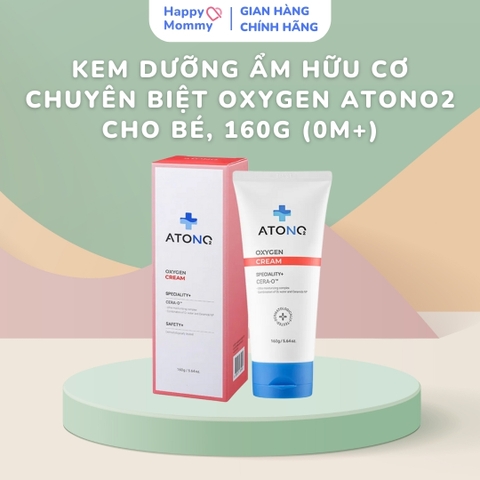 Kem Dưỡng Ẩm Hữu Cơ Chuyên Biệt Oxygen Atono2 Cho Bé, 160G (0M+)