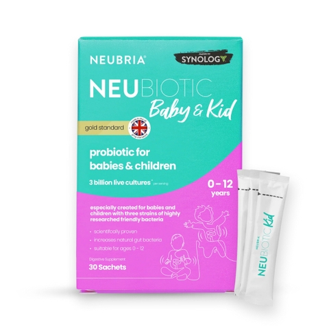 Men Vi Sinh Cho Bé Neubria Neubiotic Baby & Kid, 30 Gói (0-12Y)