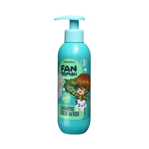 Sữa Tắm Gội Bé Trai Bimunica Fan Tomiki Boys, Hương Surf Vibes, 250ML (3Y+)