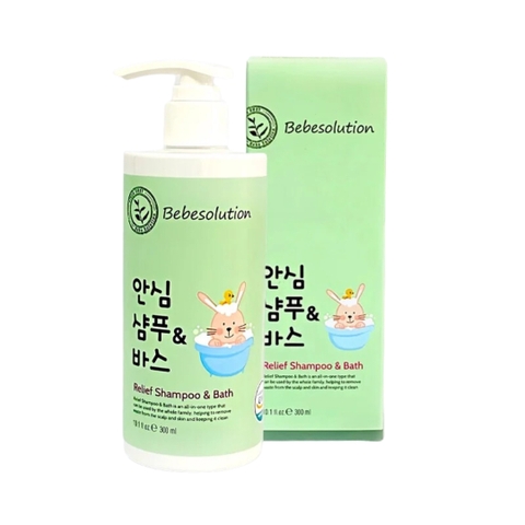 Sữa Tắm Gội Cho Bé Bebesolution Relief Shampoo & Bath Hàn Quốc, 300ML
