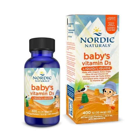 Vitamin D3 Dạng Nước Nordic Naturals Baby's Vitamin D3 400U.I, 22.5ML (0-12M)