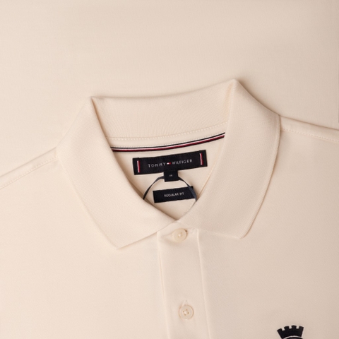 Áo Polo Tommy Hilfiger LS Gifting Interlock Crest Ivory Petal