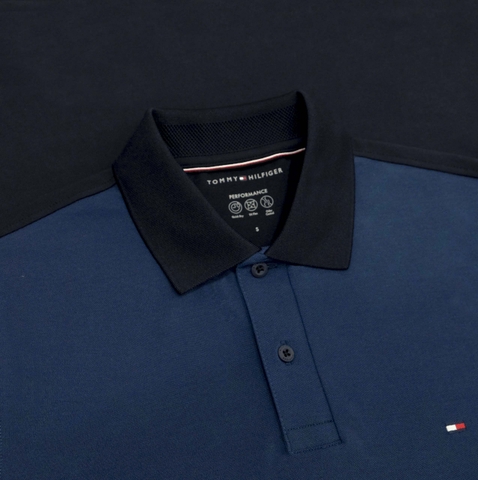 Áo Polo Tommy Hilfiger Performance Oxf Pique Reg Block - Blue
