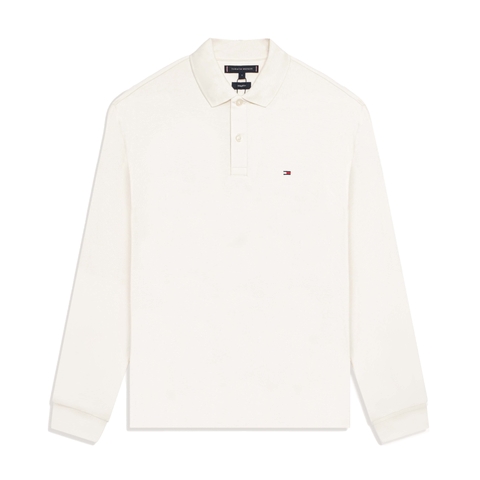 Áo Polo Tommy Hilfiger M L/S Liquid Cotton Reg / Ivory Petal