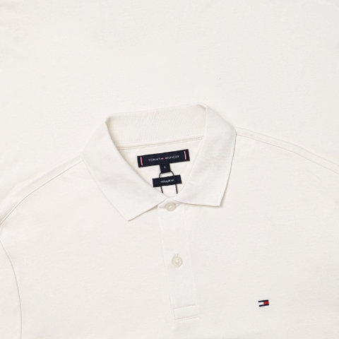 Áo Polo Tommy Hilfiger M L/S Liquid Cotton Reg / Ivory Petal