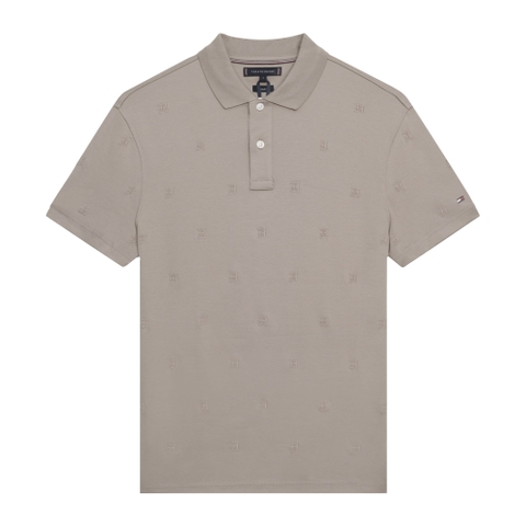 Áo Polo Tommy Hilfiger H All Over Reg Fit / Coastal Taupe