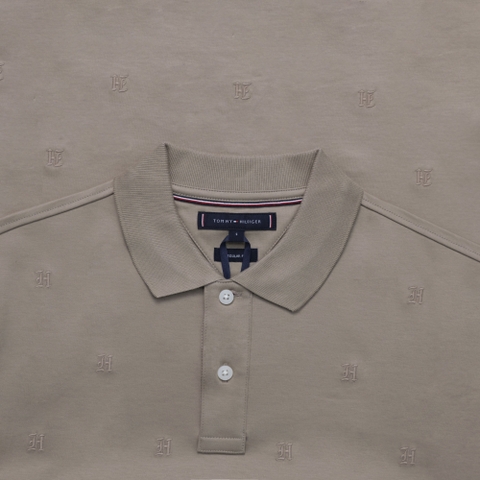 Áo Polo Tommy Hilfiger H All Over Reg Fit / Coastal Taupe