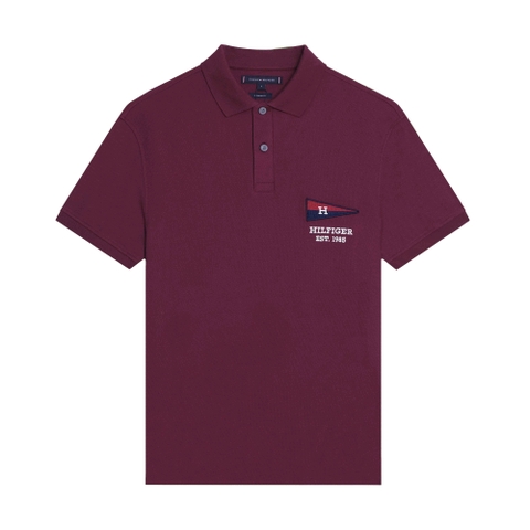 Áo Polo Tommy Hilfiger M Vertical Flag Reg / Deep Rouge