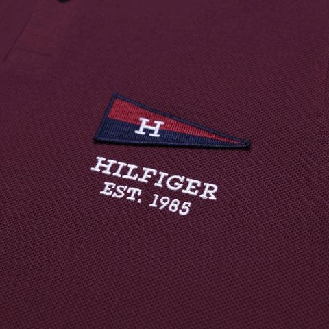 Áo Polo Tommy Hilfiger M Vertical Flag Reg / Deep Rouge