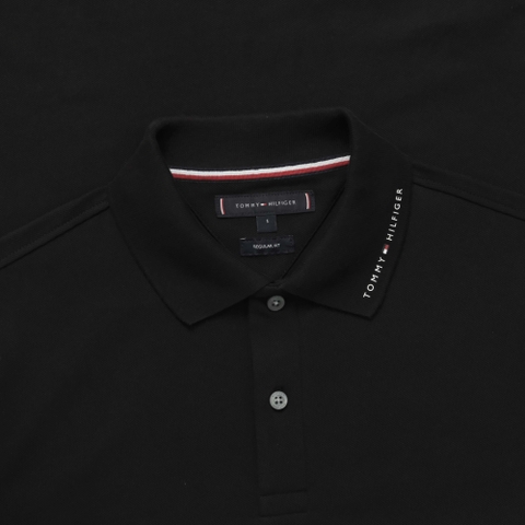 Áo Polo Tommy Hilfiger M TM FLG Tip Reg / Black