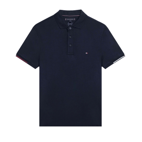 Áo Polo Tommy Hilfiger Interlock Flagcuff SLim Fit / Desert Sky