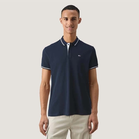 Áo Polo Tommy Jeans Tipping Dark Night Navy