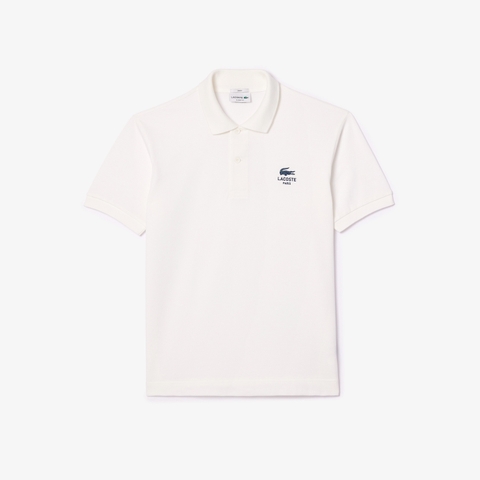 Áo Polo Lacoste Unisex Dáng Cổ Điển Họa Tiết In