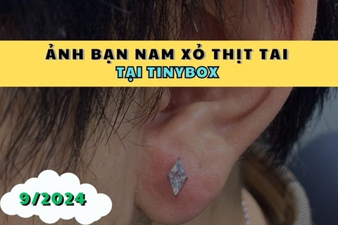 Ảnh bạn nam xỏ thịt tai tại TinyBox 9/2024