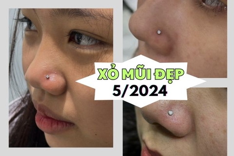Ảnh bạn nữ xỏ khuyên cánh mũi đẹp 5/2024