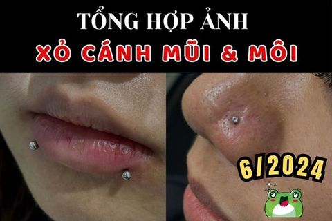 Tổng hợp ảnh xỏ khuyên mũi và môi xinh tại TinyBox 6/2024