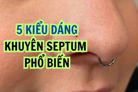 Các kiểu dáng khuyên Septum phổ biến có thể bạn chưa biết