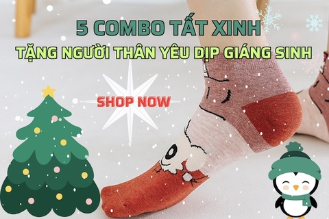 Gợi ý 5 combo Tất (vớ) tặng quà Giáng Sinh cho người ấy