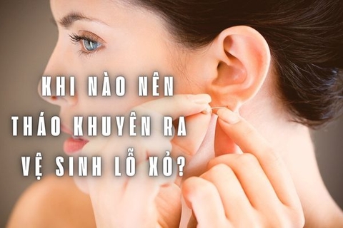 Khi nào nên tháo khuyên ra để vệ sinh lỗ xỏ?