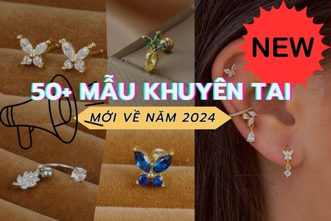 50 mẫu khuyên tai mới về năm 2024 tại shop TinyBox