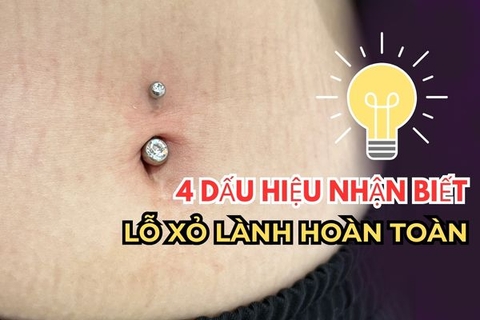 Làm sao để biết lỗ xỏ khuyên đã lành hoàn toàn?