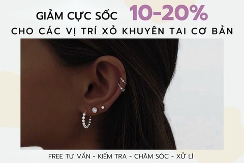 Các vị trí xỏ khuyên tai cơ bản dành cho người mới bắt đầu