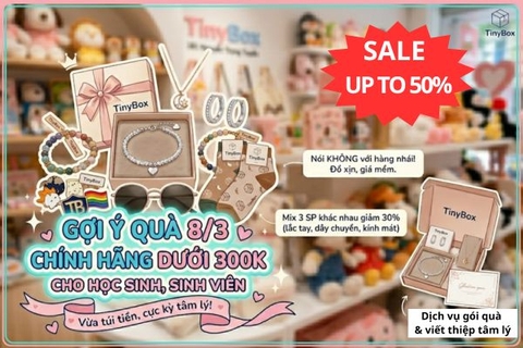 Quà 8/3 Chính Hãng Dưới 300k Cho Sinh Viên - TinyBox